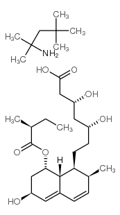 PRAVASTATIN 1,1,3,3-TETRAMETHYL BUTYLAMINE structure, CAS 151006-14-3