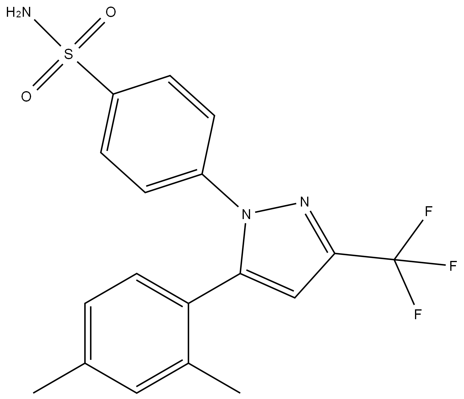 Celecoxib Impurity structure, CAS 170570-09-9