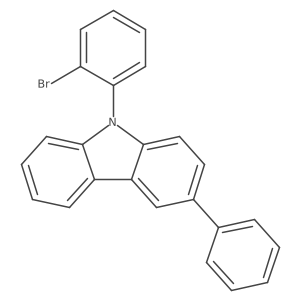 9-(2-Bromo-phenyl)-3-phenyl-9H-carbazole structure, CAS 1387596-19-1
