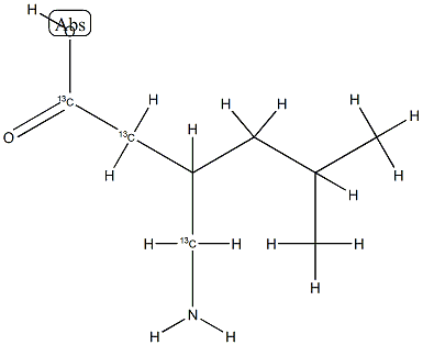 Pregabalin 13C-D3 structure, CAS 1189980-48-0