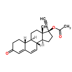 6,7-Dehydro Norethindrone Acetate structure, CAS 106765-04-2