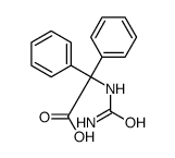 PHENYTOIN RELATED COMPOUND B (AL-PHA-((AMINOCARBONYL)AMINO)-ALPHA-PHENYL BEN-ZENEACETIC ACID) structure, CAS 6802-95-5