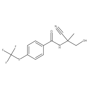 N-(1-Cyano-2-hydroxy-1-methylethyl)-4-[(trifluoromethyl)thio]-benzamide structure, CAS 1036762-89-6