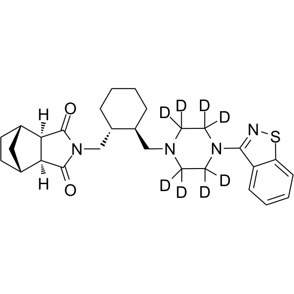 Lurasidone-d8 Hydrochloride structure, CAS 1132654-54-6