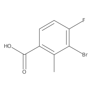 3-bromo-4-fluoro-2-methylbenzoic acid structure, CAS 503821-98-5