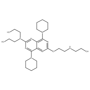 Ethanol, 2,2'-[[6-[2-[(2-hydroxyethyl)amino]ethoxy]-4,8-di-1-piperidinylpyrimido[5,4-d]pyrimidin-2-yl]imino]bis- (9CI) structure, CAS 60288-38-2
