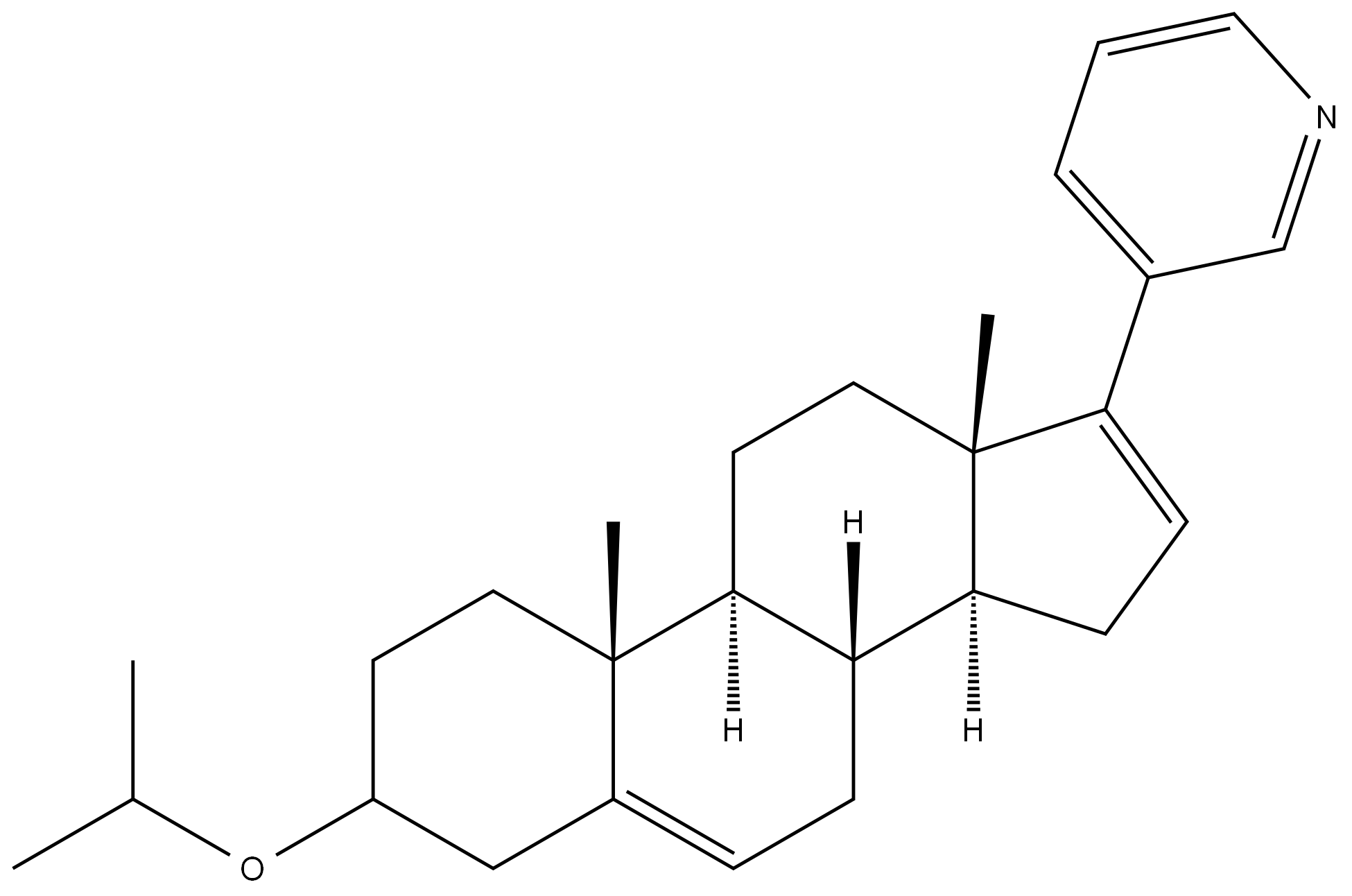 Pyridine, 3-[3-(1-methylethoxy)androsta-5,16-dien-17-yl]- structure, CAS 2484719-15-3