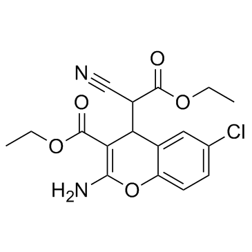 2-AMino-6-chloro-α-cyano-3-(ethoxycarbonyl)-4H-1-benzopyran-4-acetic Acid Ethyl Ester structure, CAS 305834-79-1