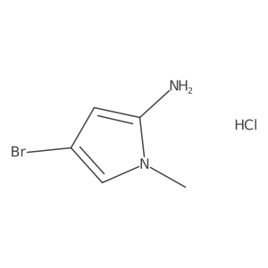 1H-Pyrrol-2-amine, 4-bromo-1-methyl-, hydrochloride (1:1) structure, CAS 2411288-87-2