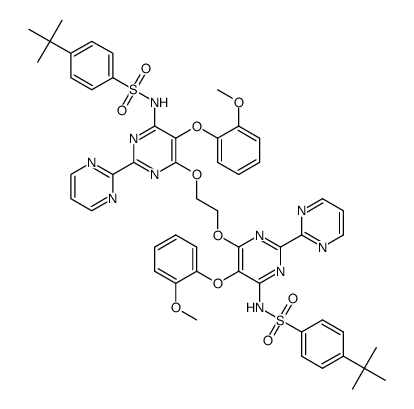BenzenesulfonaMide, N,N'-[1,2-ethanediylbis[oxy[5-(2-Methoxyphenoxy)[2,2'-bipyriMidine]-6,4-diyl]]]bis[4-(1,1-diMethylethyl)- structure, CAS 1097263-60-9
