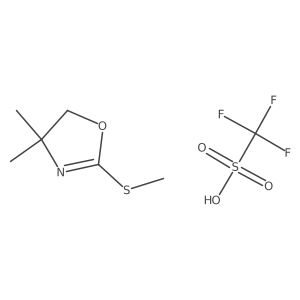 Methanesulfonic acid, 1,1,1-trifluoro-, compd. with 4,5-dihydro-4,4-dimethyl-2-(methylthio)oxazole structure, CAS 1384956-50-6