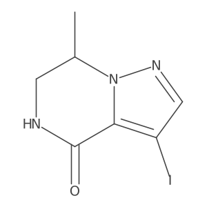 Pyrazolo[1,5-a]pyrazin-4(5H)-one, 6,7-dihydro-3-iodo-7-methyl-, (7S)- structure, CAS 1639901-75-9
