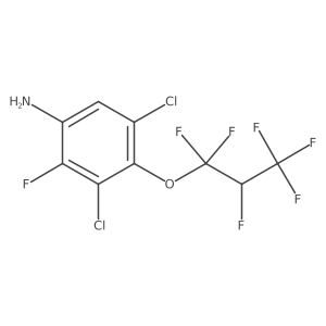 3,5-dichloro-2-fluoro-4-(1,1,2,3,3,3-hexafluoropropoxy)aniline structure, CAS 121451-05-6