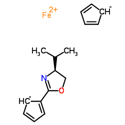 (S)-(4-Isopropyloxazolin-2-yl)ferrocene structure, CAS 162157-03-1