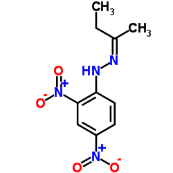 ETHYL METHYL KETONE 2,4-DINITROPHENYLHYDRAZONE structure, CAS 958-60-1