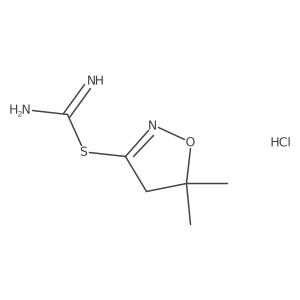 4,5-dihydro-5,5-dimethyl-3-isoxazolyl Carbamimidothioic acid ester hydrochloride (1:1) structure, CAS 869002-97-1