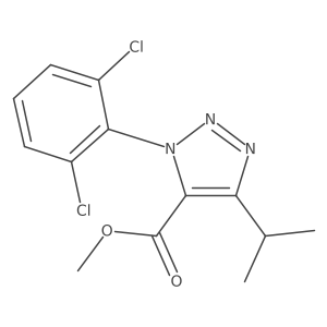 1H-1,2,3-Triazole-5-carboxylic acid, 1-(2,6-dichlorophenyl)-4-(1-methylethyl)-, methyl ester structure, CAS 1643862-37-6