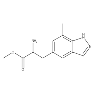 1H-Indazole-5-propanoic acid, α-amino-7-methyl-, methyl ester, (αR)- structure, CAS 890044-58-3