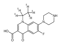 6-FLUORO-1,4-DIHYDRO-4-OXO-1-PENTADEUTEROETHYL-7-PIPERAZINO-3-QUINOLINECARBOXYLIC ACID structure, CAS 1015856-57-1