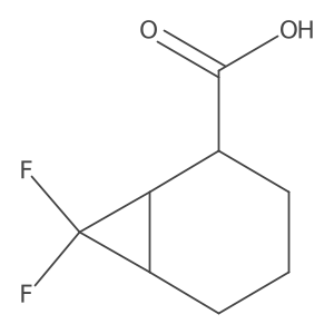 7,7-Difluoronorcaran-2-carboxylic acid structure, CAS 2248316-21-2