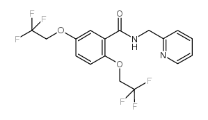 N-(2-pyridylmethyl)-2,5-bis(2,2,2-trifluoroethoxy)benzamide structure, CAS 57415-36-8