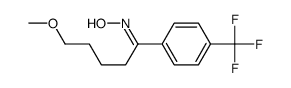 (E)-5-methoxy-1-[4-(trifluoromethyl)phenyl]pentan-1-one oxime structure, CAS 88699-84-7