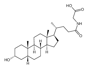N-[(3a,5b)-3-hydroxy-24-oxocholan-24-yl]-(9CI) Glycine structure, CAS 474-74-8