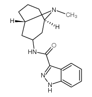 N-(9-methyl-9-aza-bicyclo[3.3.1]nonan-3-yl)-1H-indazole-3-carboxamide structure, CAS 107007-95-4