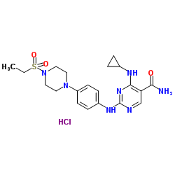 Cerdulatinib HCl salt structure, CAS 1369761-01-2