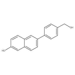 6-[4-(hydroxymethyl)phenyl]naphthalen-2-ol structure, CAS 1017858-96-6