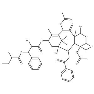 Paclitaxel impurity 19/Taxol E/(αR,βS)-α-Hydroxy-β-[[(2S)-2-methyl-1-oxobutyl]amino]benzenepropanoic Acid (2aR,4S,4aS,6R,9S,11S,12S,12aR,12bS)-6,12b-Bis(acetyloxy)-12-(benzoyloxy)-2a,3,4,4a,5,6,9,10,11,12,12a,12b-dodecahydro-4,11-dihydroxy-4a,8,13,13-tetr structure, CAS 158948-96-0