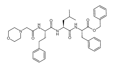 (S)-benzyl 2-((S)-4-methyl-2-((S)-2-(2-morpho lino acetamido)-4-phenylbutanamido)pentanamido)-3-phenylpropanoate structure, CAS 875309-92-5