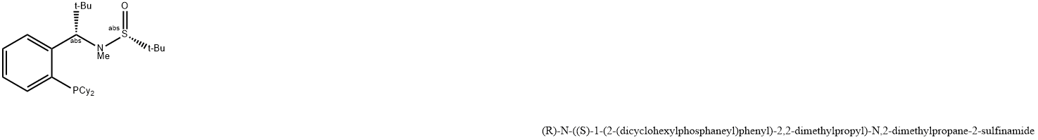 [S(R)]-N-[(1S)-1-[2-(Dicyclohexylphosphino)phenyl]-2,2-dimethylpropyl]-N,2-dimethyl-2-propanesulfinamide structure, CAS 2253984-98-2