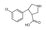 (3S,4R)-4-(3-CHLOROPHENYL)PYRROLIDINE-3-CARBOXYLIC ACID structure, CAS 1047651-80-8