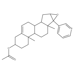 Androst-5-en-3-ol, 17-(3-pyridinyl)-16,17-epoxy-, 3-acetate, (3β,16β,17β)- structure, CAS 2484719-26-6
