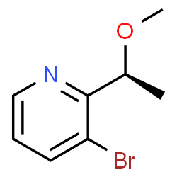 (S)-3-bromo-2-(1-methoxyethyl)pyridine structure, CAS 2641451-44-5