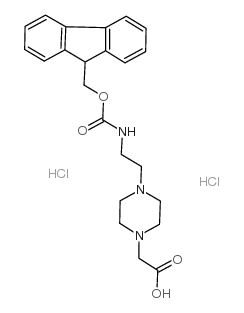4-[2-(FMOC-AMINO)ETHYL]-1-PIPERAZINEACETIC ACID DIHYDROCHLORIDE structure, CAS 204320-65-0