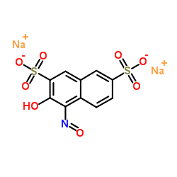1-NITROSO-2-NAPHTHOL-3,6-DISULFONIC ACID DISODIUM SALT structure, CAS 525-05-3