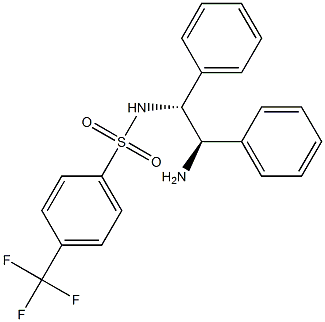 N-[(1R,2R)-2-aMino-1,2-diphenylethyl]-4-(trifluoroMethyl)-BenzenesulfonaMide structure, CAS 1105576-13-3