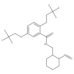 Benzamide, N-[(1-nitroso-2-piperidinyl)methyl]-2,5-bis(2,2,2-trifluoroethoxy)- structure, CAS 2901109-58-6