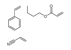 2-Propenoic acid, butyl ester, polymer with ethenylbenzene and 2-propenenitrile structure, CAS 26299-47-8