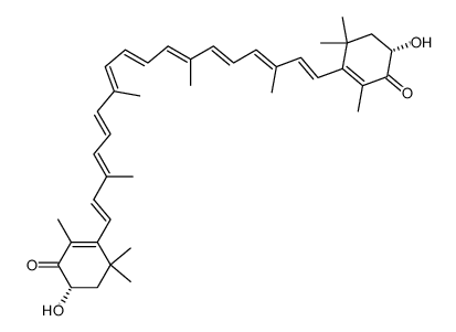 3,3'-Dihydroxy-beta,beta-carotene-4,4'-dione structure, CAS 122871-99-2