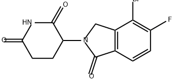 3-(4-bromo-5-fluoro-1-oxoisoindolin-2-yl)piperidine-2,6-dione structure, CAS 2619512-24-0