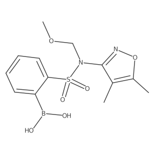 (2-(N-(4,5-dimethylisoxazol-3-yl)-N-(methoxymethyl)sulfamoyl)phenyl)boronic acid structure, CAS 415697-58-4