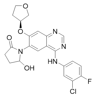 Afatinib impurity 11/Des-(4-dimethylamino-2-en-1-oxo)butylamino 6-(5-Hydroxy-pyrrolidin-2-on-1-yl) Afatinib structure, CAS 2223677-58-3