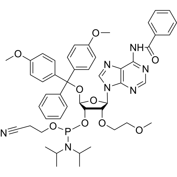 2'-O-MOE-A(Bz)-3'-phosphoramidite structure, CAS 251647-53-7