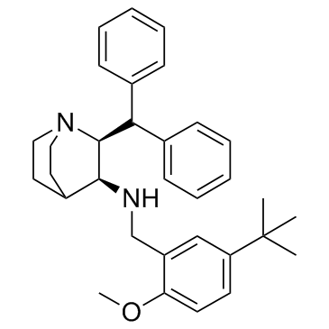(2S,3S)-2-Benzhydryl-N-(5-tert-butyl-2-Methoxybenzyl)quinuclidin-3-aMine structure, CAS 147116-67-4