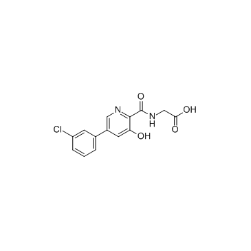 Vadadustat structure, CAS 1000025-07-9