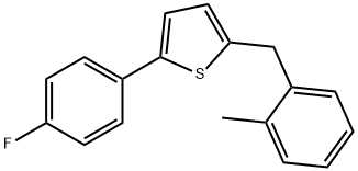 2-(4-fluorophenyl)-5-(2-methylbenzyl)thiophene structure, CAS 2005454-69-1