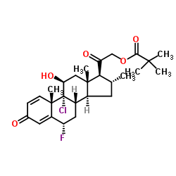 Clocortolone Pivalate structure, CAS 34097-16-0